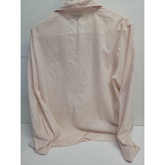 Vtg Miss Fashionality Pink Stripe LongSleeve Button-u Blouse Sz 44 - Picture 7 of 12